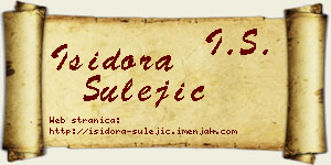 Isidora Šulejić vizit kartica